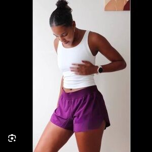 Feathery Fit Purple Dolphin Running Shorts